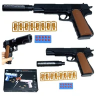 Zabawki militarne - BEZPIECZNY PISTOLET COLT 1911 EVA STRZAŁKI ŁUSKA - miniaturka - grafika 1