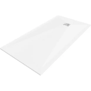 Mexen Stone+ brodzik kompozytowy prostokątny 160 x 100 cm, biały - Brodziki prysznicowe - miniaturka - grafika 1