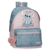 Plecaki - Disney Joumma Bags Stitch You are magical plecaki, plecaki szkolne, plecaki dziecięce, w zestawie dekoracyjny pompon, różne przegródki, Niebieski, plecak 44 - miniaturka - grafika 1
