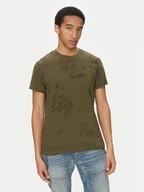 Koszulki męskie - G-Star Raw T-Shirt Wash D25973-C338 H343 Zielony Regular Fit - miniaturka - grafika 1