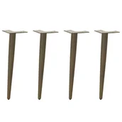 Zawiasy, okucia i inne akcesoria - Nogi do stolika kawowego w kształcie stożka 4 szt. Naturalna stal 30-31 cm Stal vidaXL - miniaturka - grafika 1