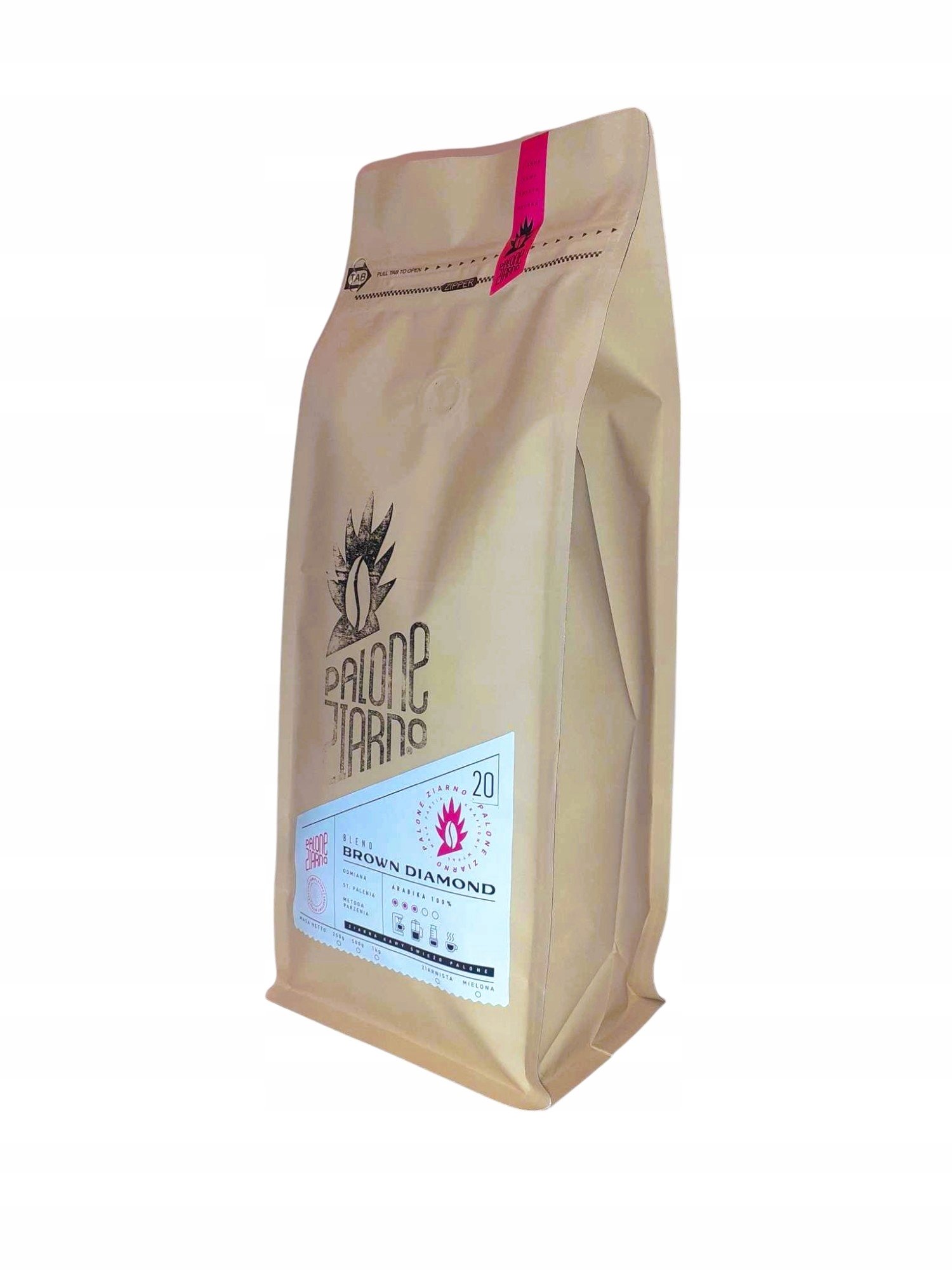 Kawa Brown Diamond Blend 100% Arabica 1 kg Ziarnista