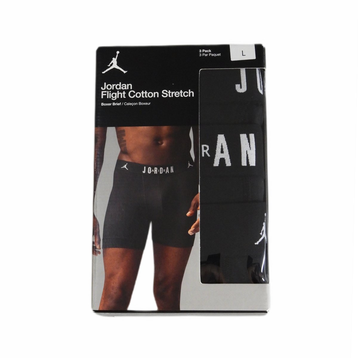 Wygodne majtki bokserki męskie Jordan Boxers 3-pack Czarne - JM0622-023-L