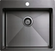 Zlewozmywaki - Zlewozmywak kuchenny Diskho 5540 Stalowy Czarny Chrom PVD - miniaturka - grafika 1