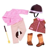 Domki dla lalek - OurGeneration, Zestaw ubranek dla lalki dżokejki - miniaturka - grafika 1