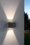 Lampy ogrodowe - Paulmann Ledowy kinkiet na elewację domu Cybo - szary z IP65 - miniaturka - grafika 1