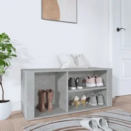 Szafki na buty - Stojak na buty betonowy szary 100x35x45 cm materiał drewnopochodny - miniaturka - grafika 1