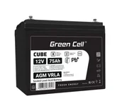 Baterie do zasilaczy awaryjnych UPS - Green Cell Cube AGM VRLA IP54 12V 75Ah AGM12V75AH-J / 5904326375727 - miniaturka - grafika 1