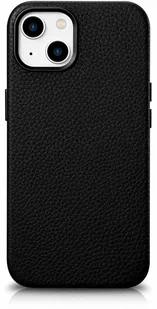 iCarer Litchi Premium Leather Case skórzane etui iPhone 14 magnetyczne z MagSafe czarny (WMI14220709-BK) - Etui i futerały do telefonów - miniaturka - grafika 1