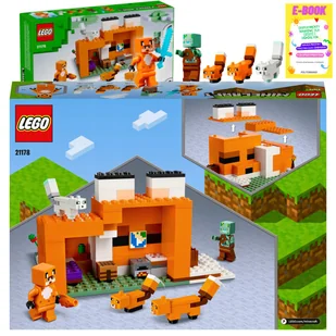 LEGO MINECRAFT - SIEDLISKO LISÓW - 21178 + EBOOK - Klocki - miniaturka - grafika 1