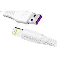 Kable USB - Szybki kabel Dudao Usb / Lightning 5A 1m biały - miniaturka - grafika 1