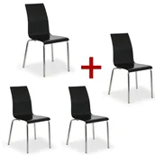 Krzesła - B2B Partner Krzesło do jadalni Bella, czarny, 3+1 GRATIS 483039 - miniaturka - grafika 1
