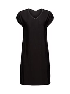 Piżamy damskie - ESPRIT Damska koszula nocna z miękkimi paskami Nw Cve S-SLV, Czarny, M - grafika 1