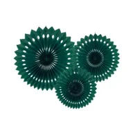 Dekoracje sali - Rozety dekoracyjne ciemne zielone 20-30cm - miniaturka - grafika 1