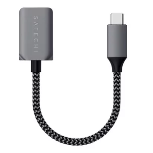Męski adapter USB-C do żeńskiego szybkiego transferu USB 3.0 Satechi Silver - Adaptery i przejściówki - miniaturka - grafika 1
