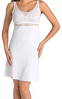 Piżamy damskie - Teyli Damska koszula nocna z koronką, biały, XL - grafika 1