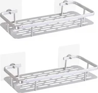 Półki łazienkowe - ATL DA264A 2x półka łazienkowa pod prysznic srebrna - miniaturka - grafika 1