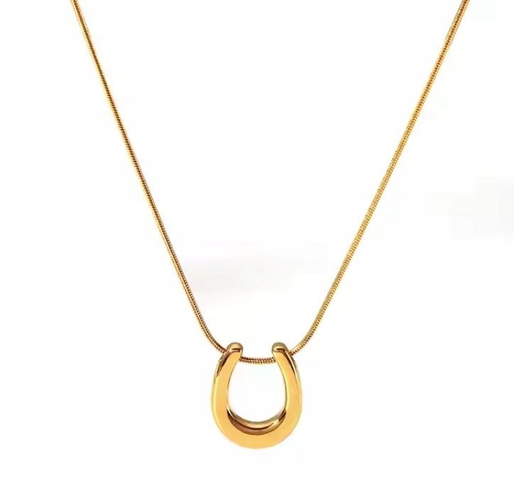 Naszyjnik Podkowa Podkówka Szczęście Celebrytka Biżuteria Stal Ch 316L