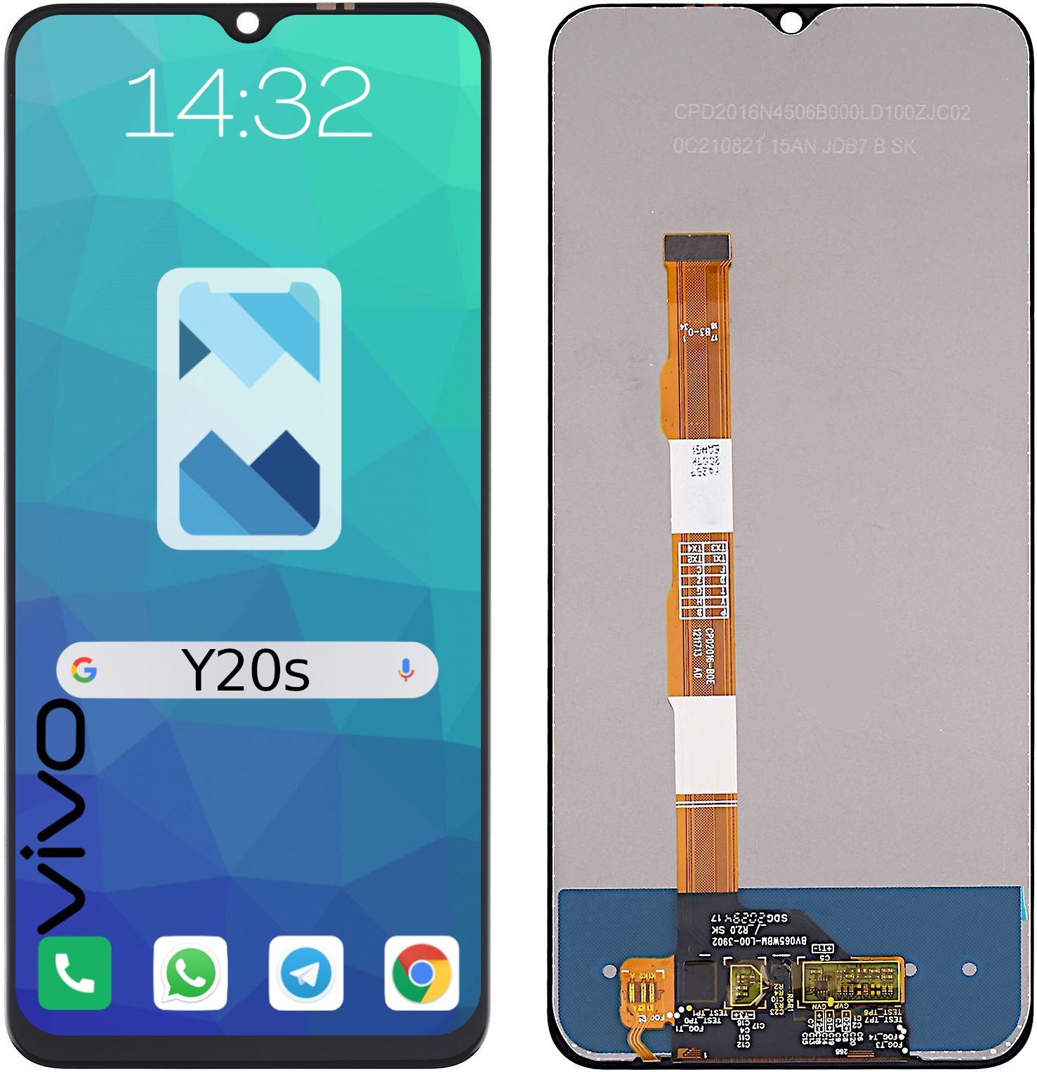 Wyświetlacz LCD Ekran Szybka Dotyk do Vivo Y20s