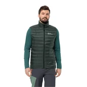 Kamizelki męskie - Męska kamizelka puchowa Jack Wolfskin PILVI DOWN VEST M black olive - S - miniaturka - grafika 1