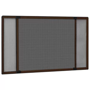 VidaXL Lumarko Rozsuwana moskitiera okienna, brązowa, (100-193)x75 cm 149042 VidaXL - Moskitiery - miniaturka - grafika 1