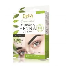 Delia Henna do brwi pudrowa 1.0 czarna saszetka 4g - Akcesoria i kosmetyki do stylizacji brwi - miniaturka - grafika 1