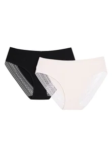 Majtki figi Parija 2-pak Esotiq pastelowy róż, czarny M - Majtki damskie - miniaturka - grafika 1