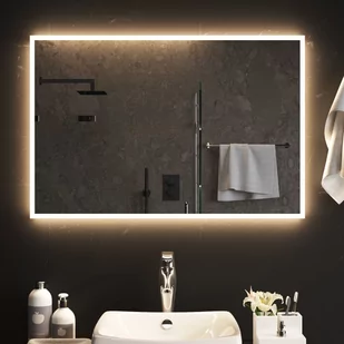 vidaXL Lustro łazienkowe z LED, 60x90 cm - Lustra - miniaturka - grafika 1