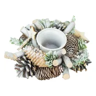 Świeczniki - Świecznik Świąteczny Dekoracyjny Zimowy - miniaturka - grafika 1