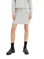 Spódnice - TOM TAILOR Denim Damska spódnica mini, 32510 - Basic Light Grey Melange, XXL - miniaturka - grafika 1