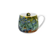 Kubki - Kubek do kawy i herbaty porcelanowy, baryłka DUO Irises Vincent Van Gogh 430 ml - miniaturka - grafika 1