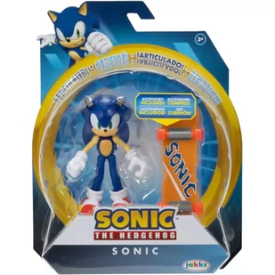 SONIC THE HEDGEHOG JAKKS PACIFIC RUCHOMA FIGURKA SONIC + DESKOROLKA - Figurki dla dzieci - miniaturka - grafika 1