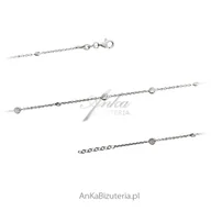 Bransoletki - ankabizuteria.pl Delikatna bransoletka srebrna rodowana - miniaturka - grafika 1