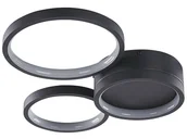 Lampy sufitowe - Lampa Sufitowa Led Metalowa Czarna Agnat! - miniaturka - grafika 1