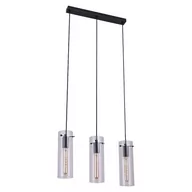 Lampy sufitowe - Rabalux Acantha lampa wisząca 3x60W czarny/przezroczysty 5259 - miniaturka - grafika 1