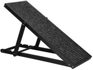 Rampa drewniana dla psa, platforma dla zwierząt 3-stopniowa czarna UNIWERSALNY - Pozostałe akcesoria dla psów - miniaturka - grafika 1