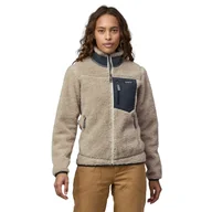 Kurtki damskie - Damska kurtka polarowa Patagonia Classic Retro-X Fleece Jacket natural w/smolder blue - XS - miniaturka - grafika 1