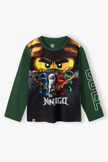 Bluzki dla chłopców - Bluzka dla chłopca zielona - Lego Ninjago - grafika 1