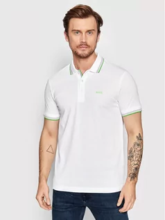 Koszulki męskie - Hugo Boss Polo Paddy 50469055 Biały Regular Fit - grafika 1