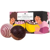 Kakao i czekolada - Czekolada do picia dwie czekoladowe kule z piankami marshmallow kremowa rozkosz na prezent - miniaturka - grafika 1