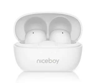 Niceboy Podsie 4 POP - 400 mAh + 2x 40 mAh IPX4 biały - Słuchawki - miniaturka - grafika 1