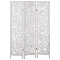 Parawany - 3-panelowy składany parawan pokojowy drewniany 170 x 122 cm biały MELAGO - miniaturka - grafika 1