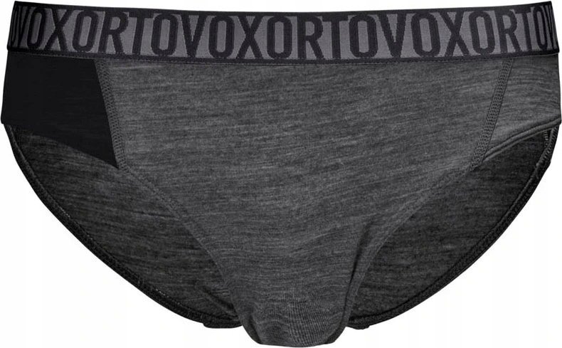 ORTOVOX SZARA BIELIZNA TERMICZNA Z WEŁNY Z ELASTYCZNYM PASKIEM LOGO M 6BA