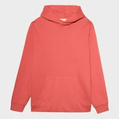 Bluzy męskie - Męska bluza dresowa nierozpinana z kapturem OUTHORN OTHSS23TSWSM323 - czerwona - miniaturka - grafika 1