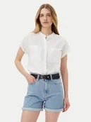 Koszule damskie - Tommy Hilfiger Koszula WW0WW44715 Biały Regular Fit - miniaturka - grafika 1