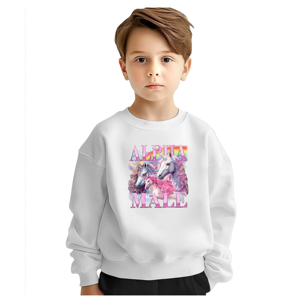 BLUZA DZIECIĘCA ALPHA MALE JEDNOROŻEC 110-116 DLA CHŁOPCA DZIEWCZYNKI