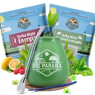 Yerba Mate - Zestaw yerba mate Rio Parana 2x50g Tykwa + Bombilla - miniaturka - grafika 1