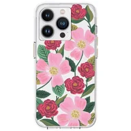 Pozostałe akcesoria do telefonów - Rifle Paper Clear - Etui iPhone 14 Pro zdobione złotem (Rose Garden) - miniaturka - grafika 1