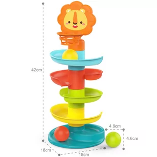 WOOPIE BABY Tor Zjeżdzalnia Kulek Wieża z Piłeczkami Kulodrom - Zabawki kreatywne - miniaturka - grafika 4