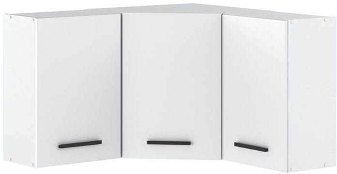 szafka kuchenna wisząca narożna nowoczesna modułowa 90cm blande biała mat